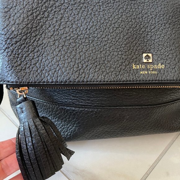 Kate Spade Shoulder Bag Black Leather Crossbody Bag Carmen Southport Avenue - Picture 3 of 11